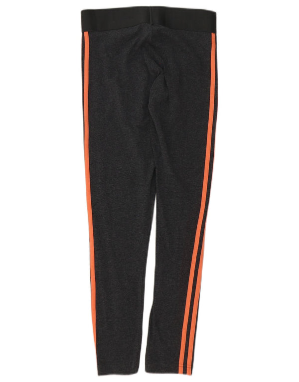 Adidas Leggings Femme UK 4/6 XS Gris Coton