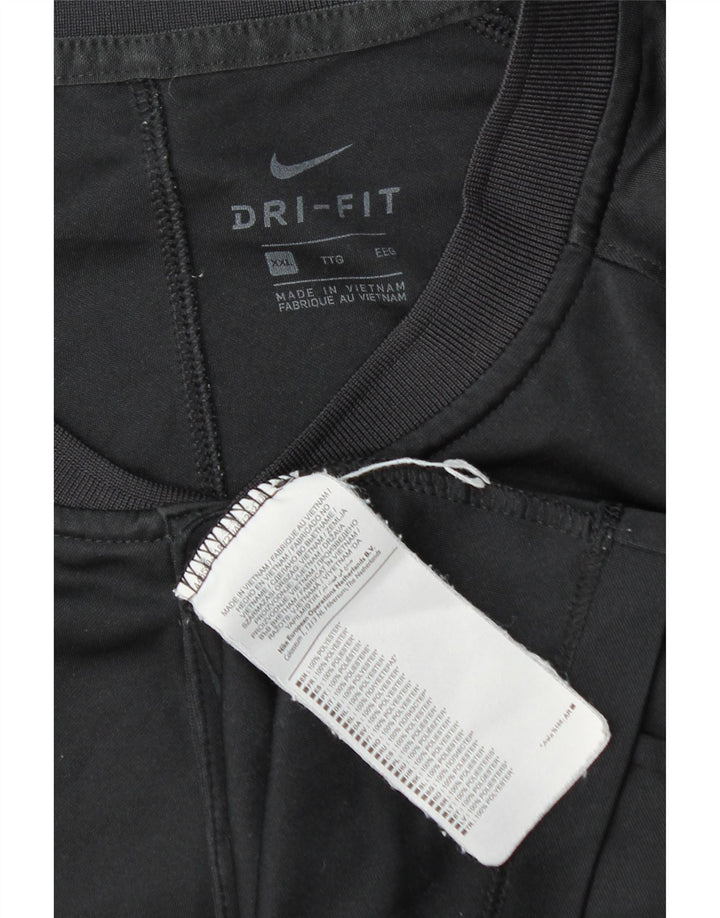 Nike Hommes Dri Fit T-Shirt Haut 2XL Noir Polyester