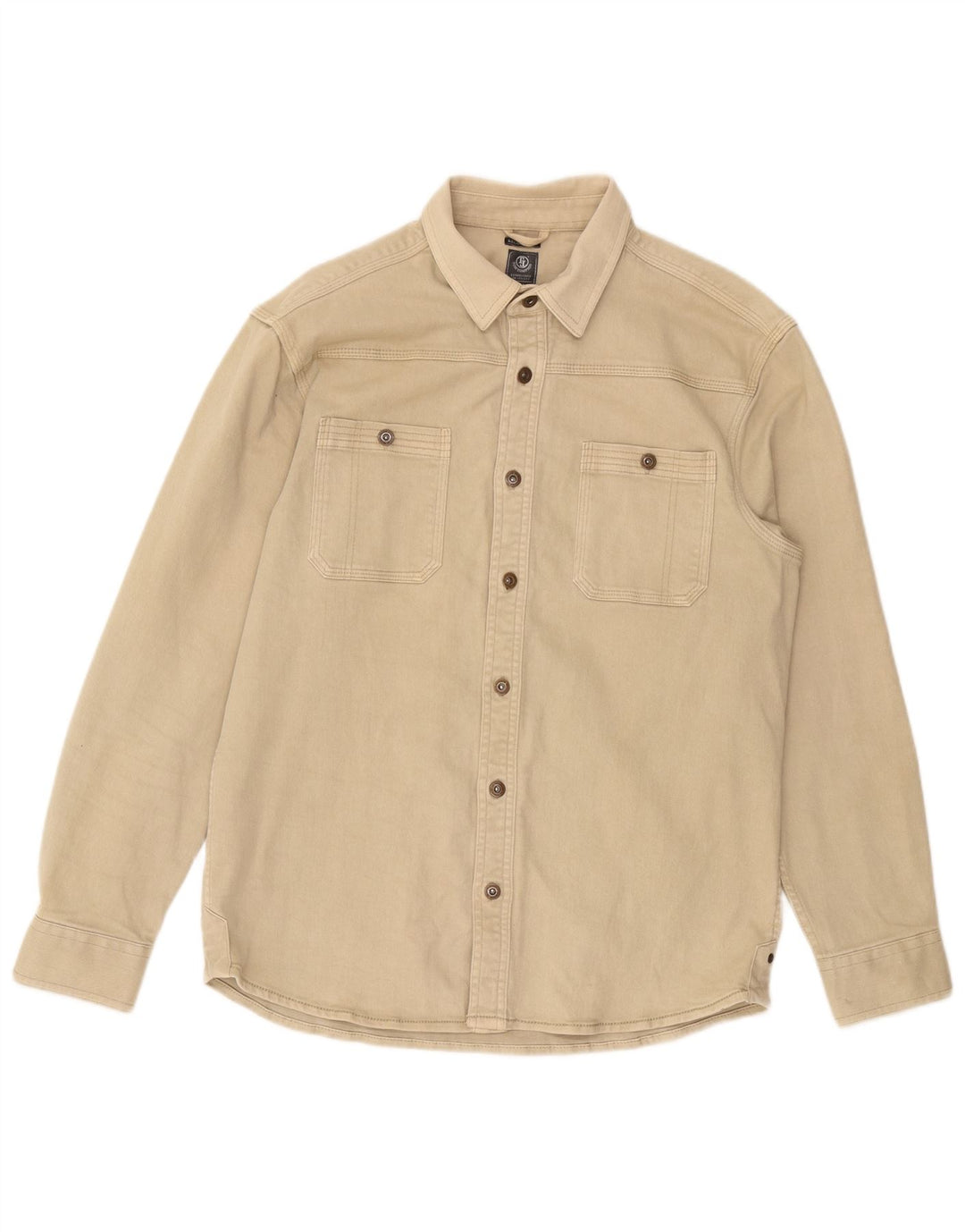 Tom Tompson Chemise en flanelle pour homme Grand coton beige