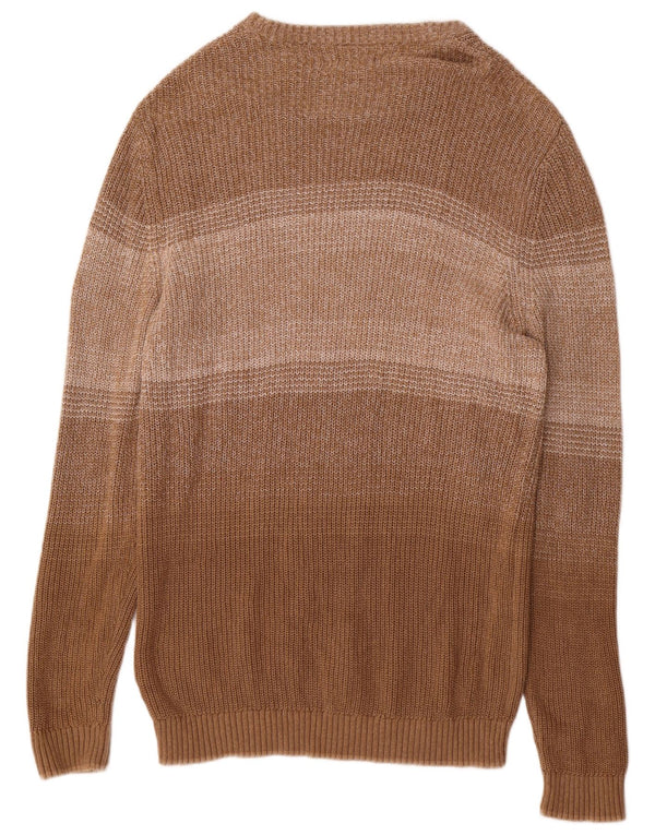 Jack & Jones Pull Col Bateau Homme XL Marron Rayé Coton