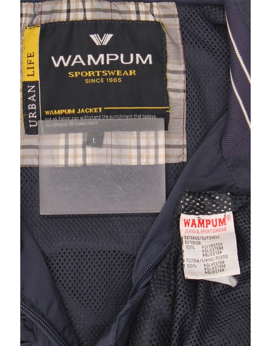 Wampum Veste Bomber Homme UK 40 Large Bleu Marine Polyester