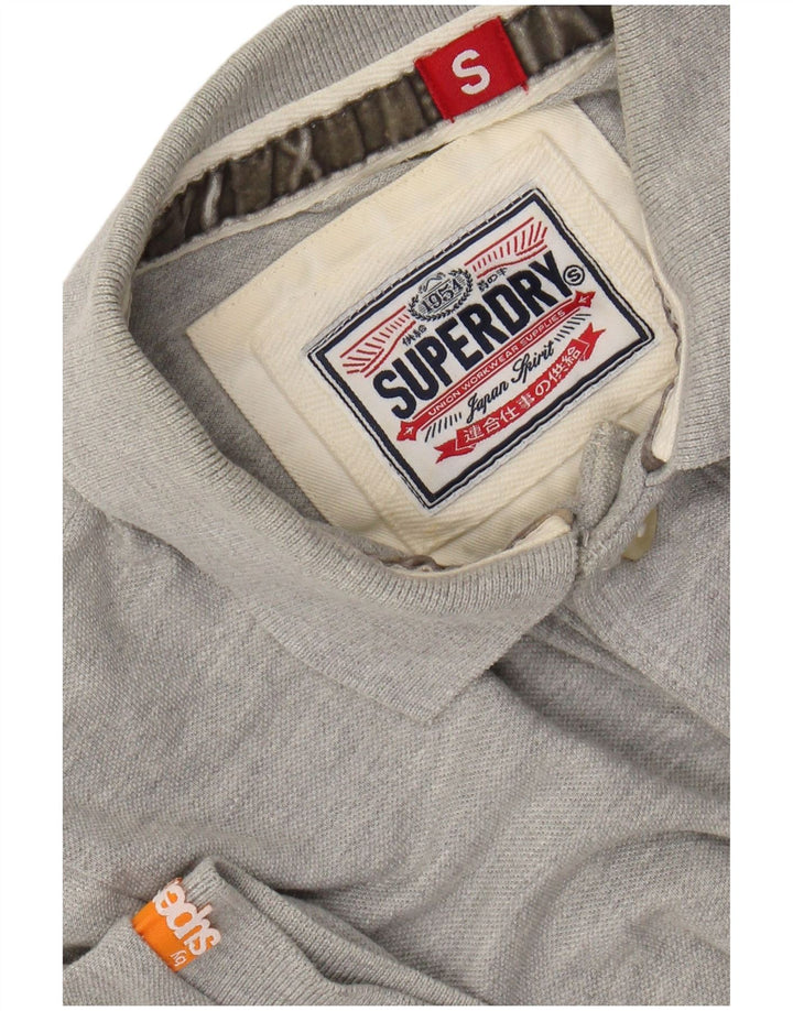 SUPERDRY Polo Graphique Homme Petit Gris Moucheté