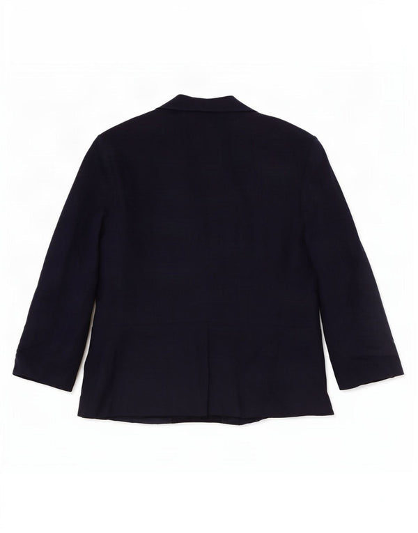 Marks & Spencer Veste blazer à manches 3/4 pour femme UK 14 Large Bleu marine
