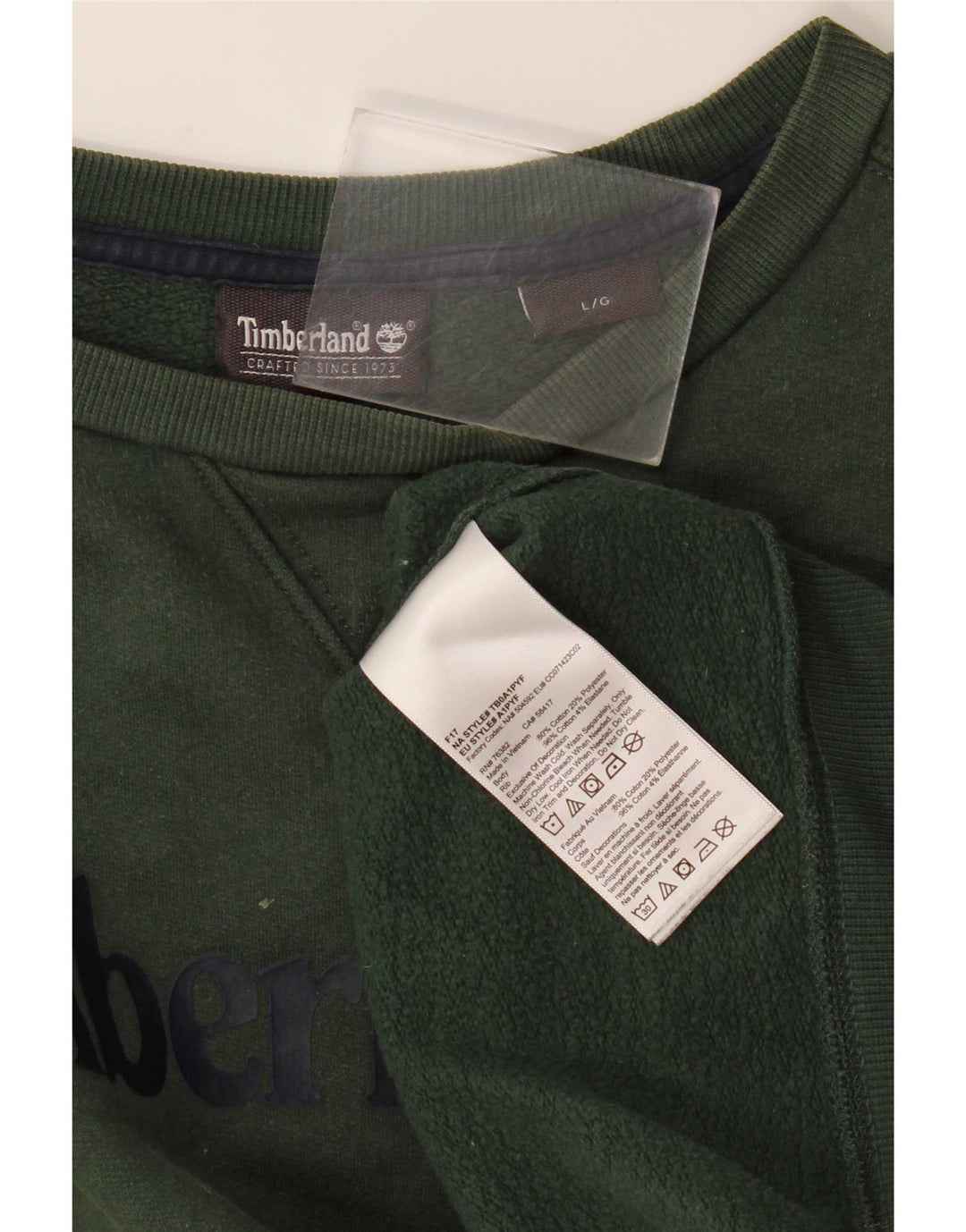 Timberland Sweat-shirt graphique pour homme en coton vert grand