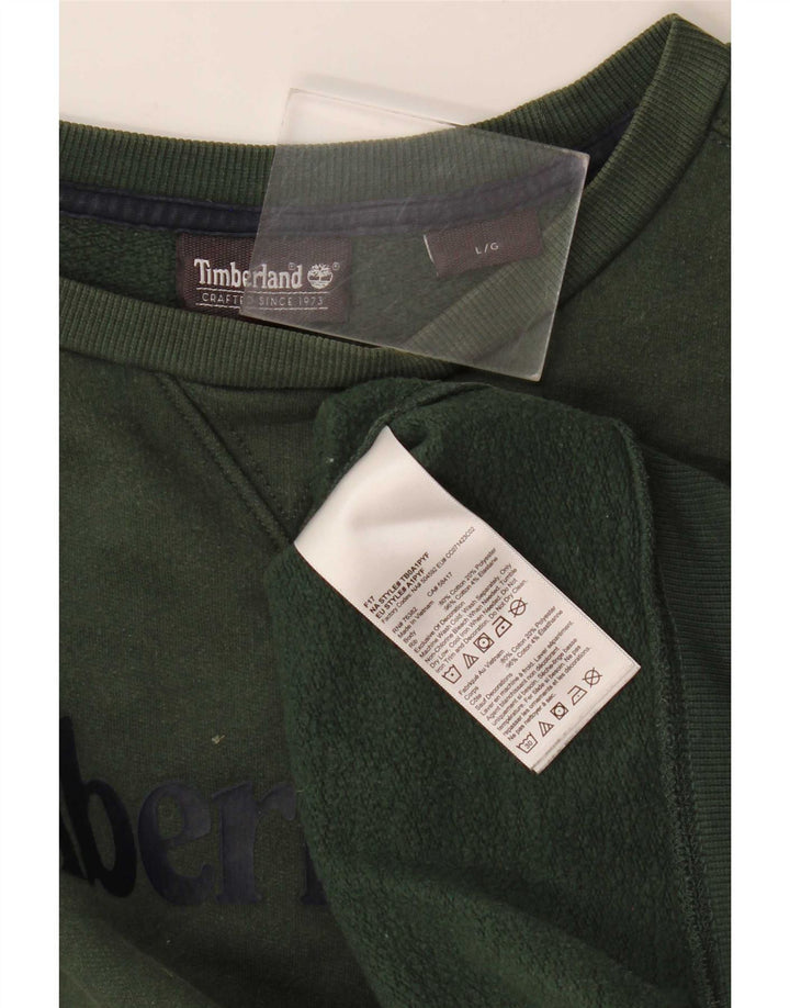 Timberland Sweat-shirt graphique pour homme en coton vert grand