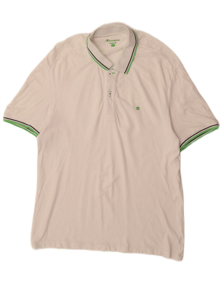 CHAMPION Polo Heritage Fit Homme Blanc XL