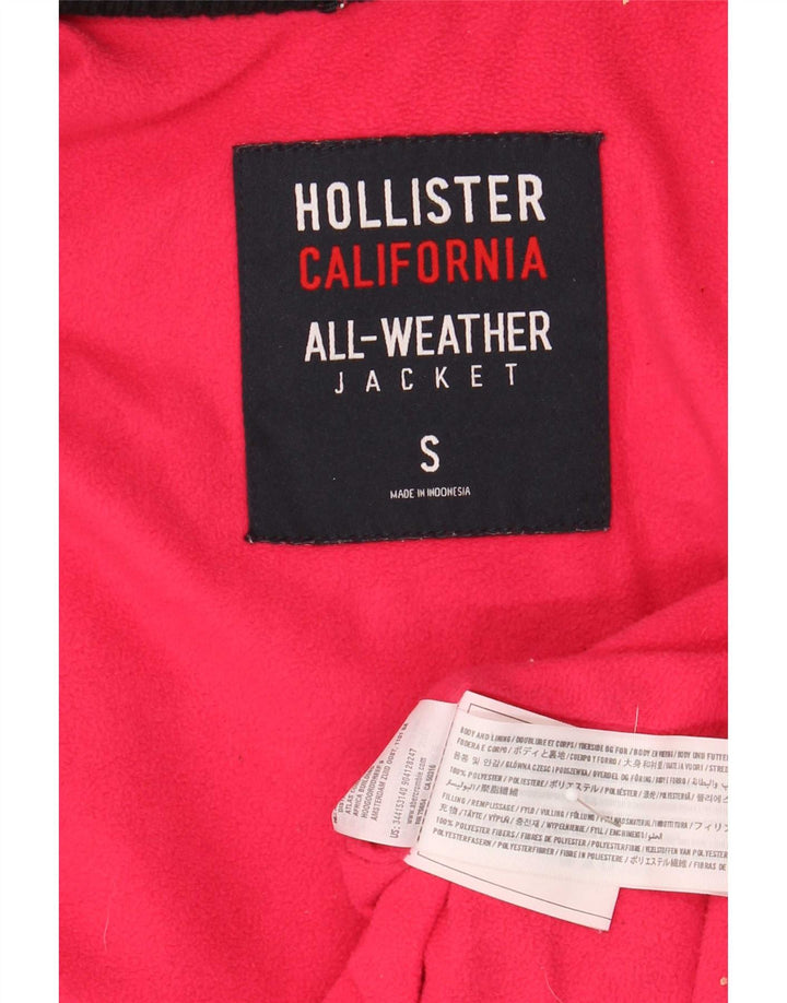 Hollister Veste coupe-vent à capuche pour femme UK 10 Small Bleu marine Polyester