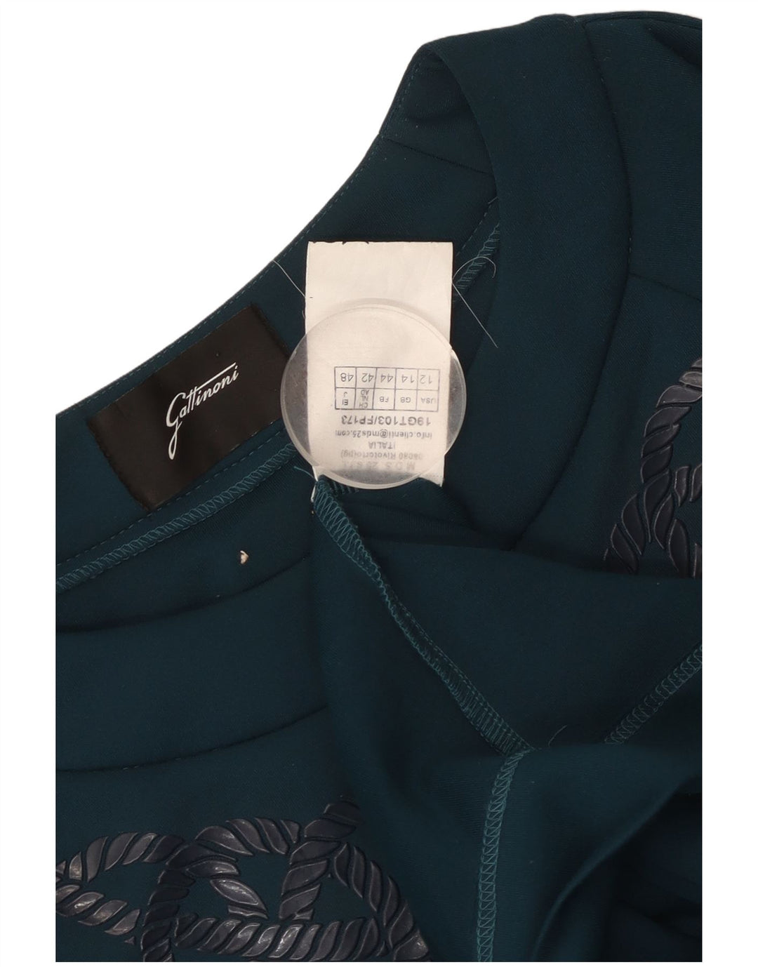 GATTINONI Sweat-shirt graphique pour femme UK 14 Grand Bleu Polyester