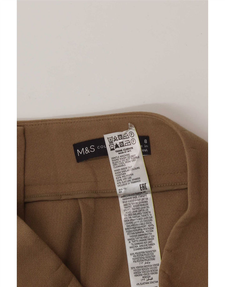Marks & Spencer Jupe trapèze pour femme UK 8 Small W26 Beige Polyester