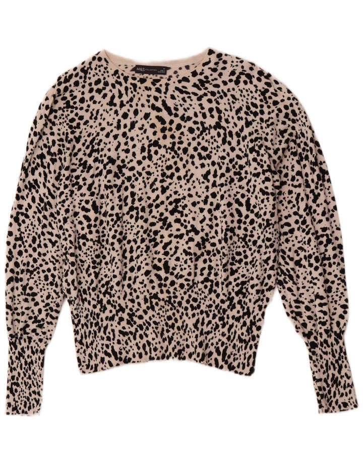 Marks & Spencer Pull col bateau pour femme UK 14 Beige moyen