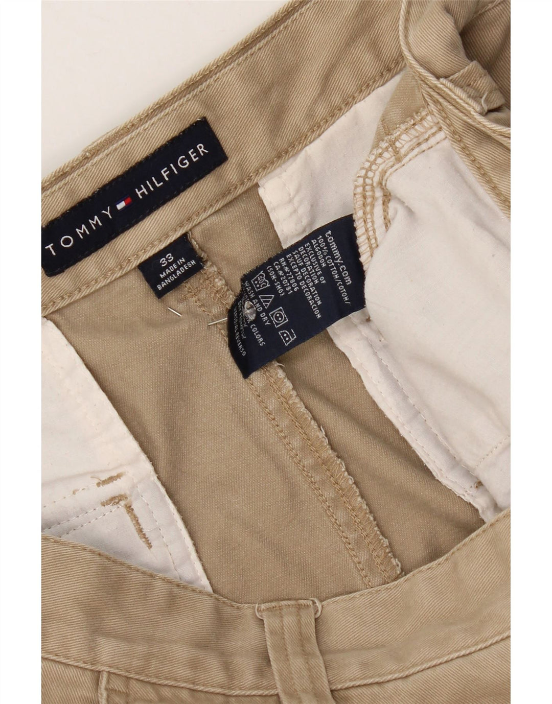 Tommy Hilfiger Short Cargo Homme W33 Coton Beige Moyen