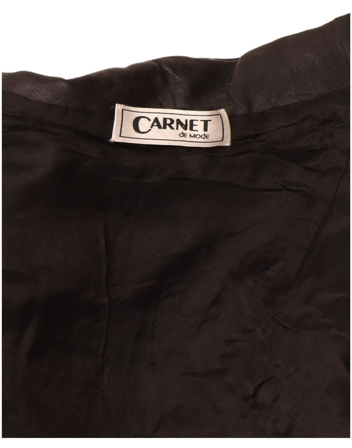 Carnet Manteau en cuir pour femme UK 8 Small Noir