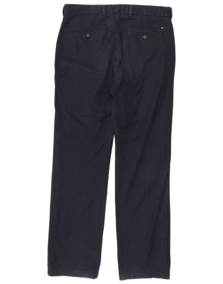 TOMMY HILFIGER Pantalon Chino Droit Homme W34 L34 Bleu Marine Coton
