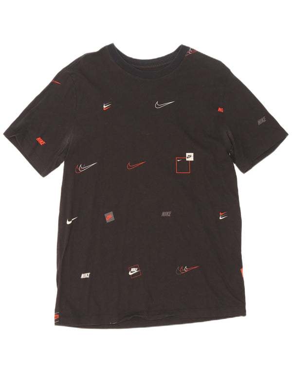 Nike T-shirt graphique pour homme en coton noir Taille L