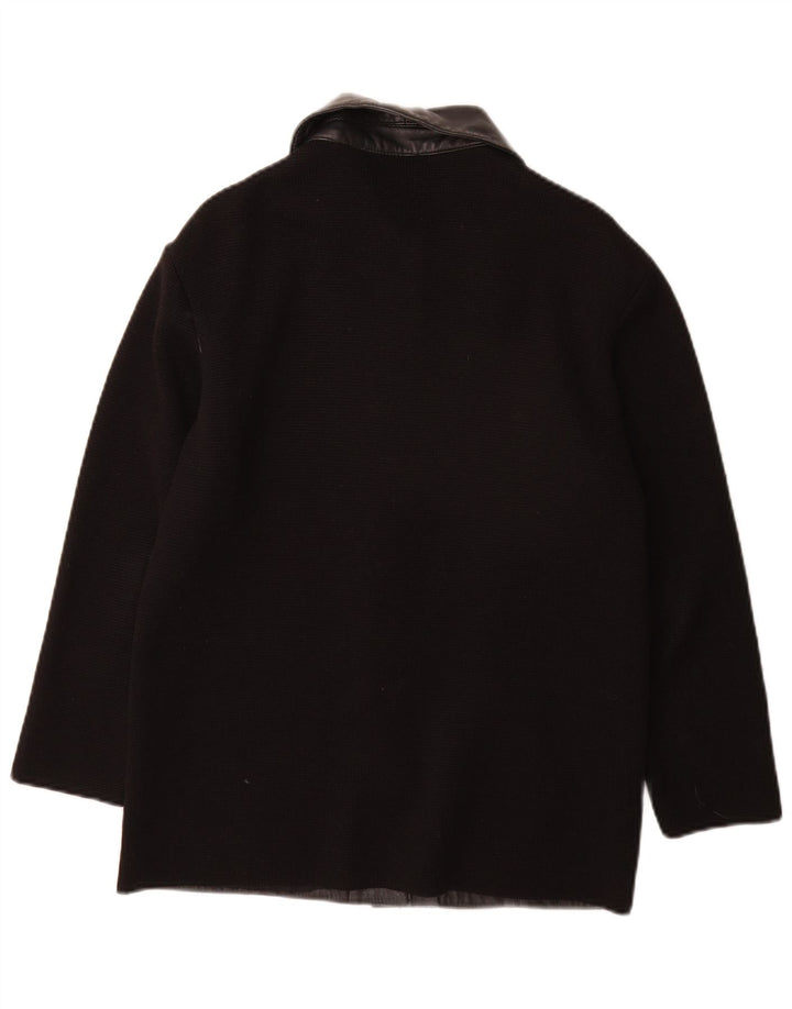 Premode Veste en cuir pour femme UK 12 Cuir noir moyen