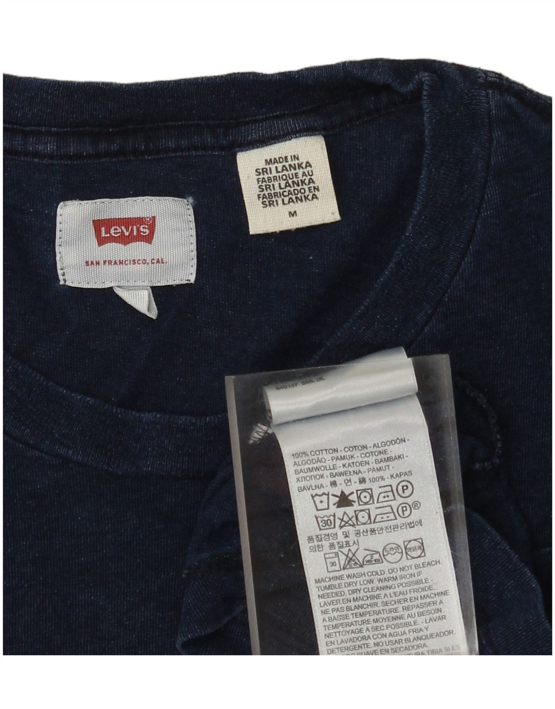 Levi's T-Shirt Top Homme Bleu Marine Moyen Coton