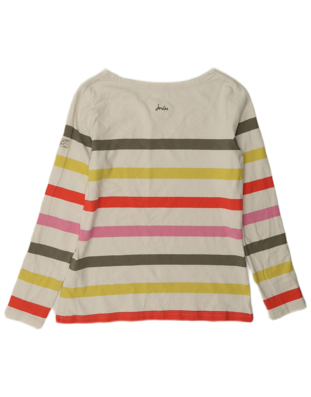Joules Haut à manches longues pour femme UK 10 Small en coton rayé multicolore
