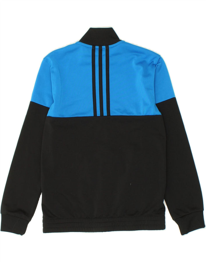 ADIDAS Boys Tracksuit Top Jacket 9-10 Years Blue Colourblock Polyester Vintage Adidas and Second-Hand Adidas from Messina Hembry 