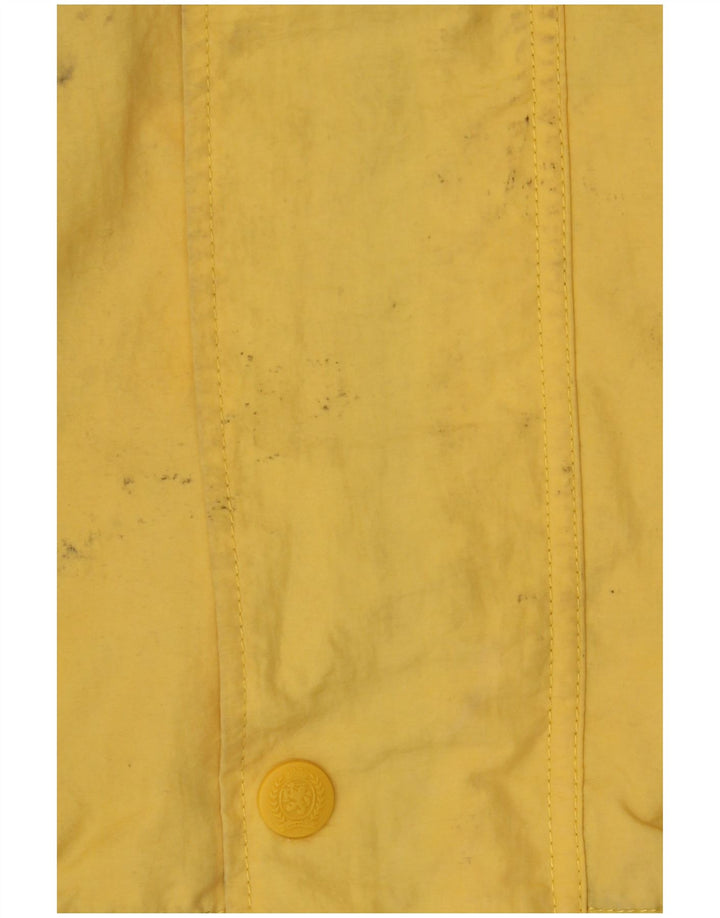 Tommy Hilfiger Veste de pluie à capuche pour homme UK 38 Medium Yellow Nylon