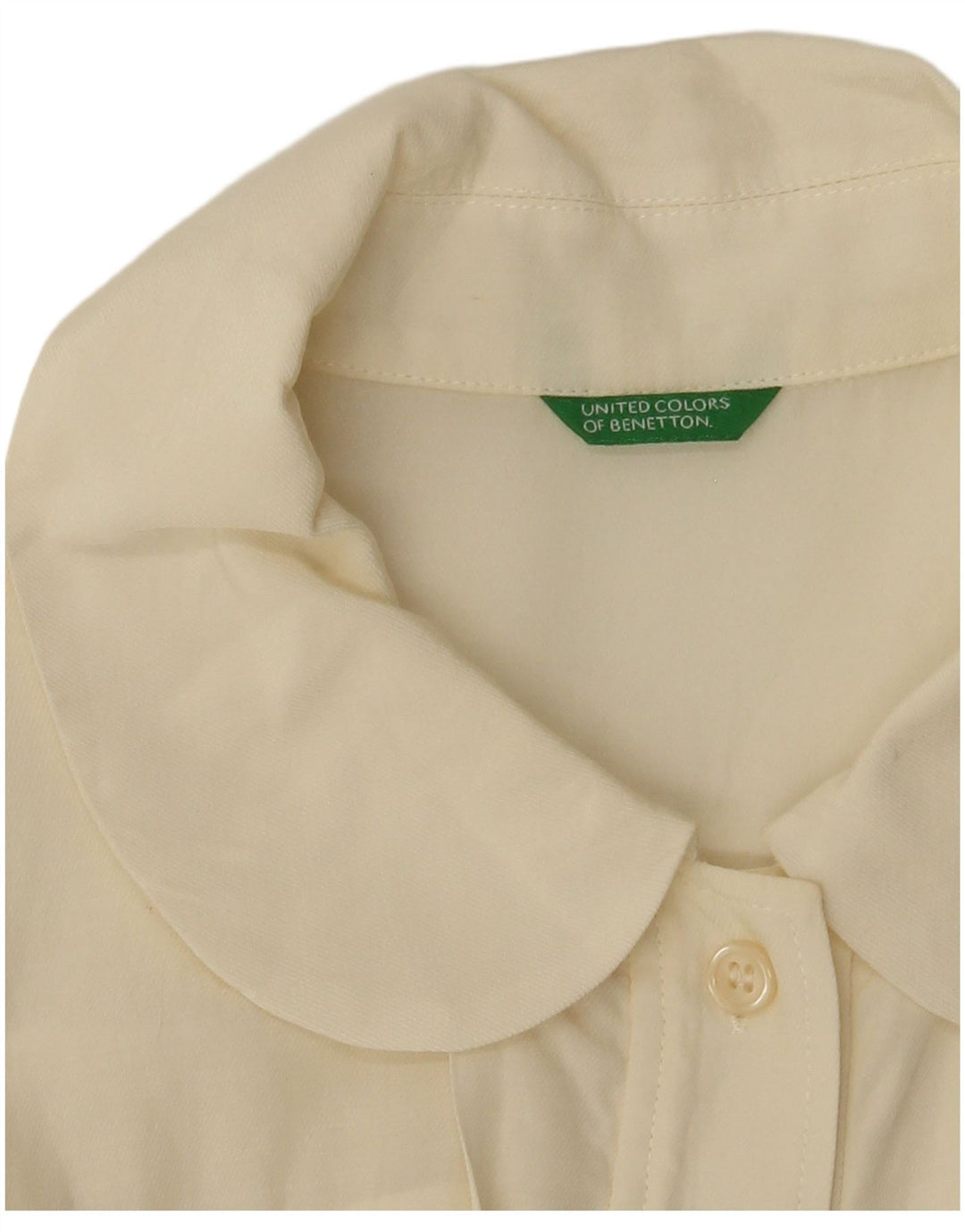 Benetton Chemise Chemisier UK 14 Large Blanc Cassé Femme