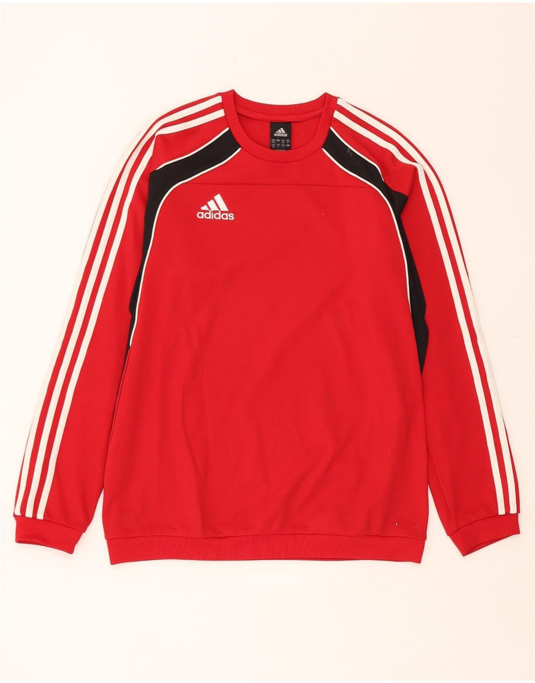 Adidas Sweat-shirt pour homme UK 38/40 Rouge moyen Colorblock Polyester