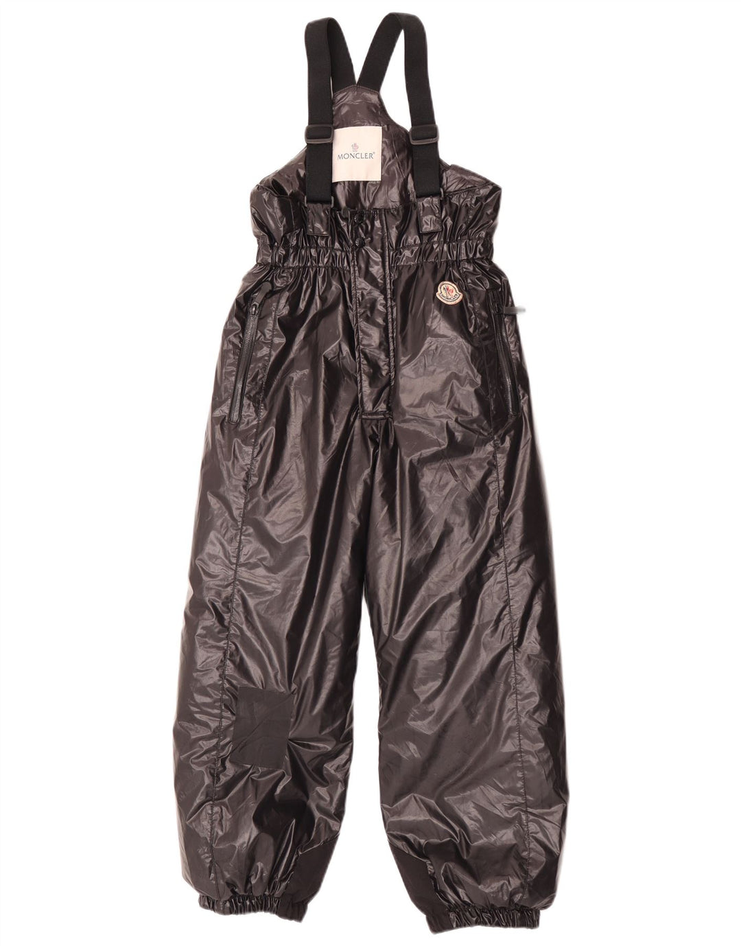 Moncler Pantalon de ski Salopette Garçon 9-10 ans Noir Polyamide Hiver