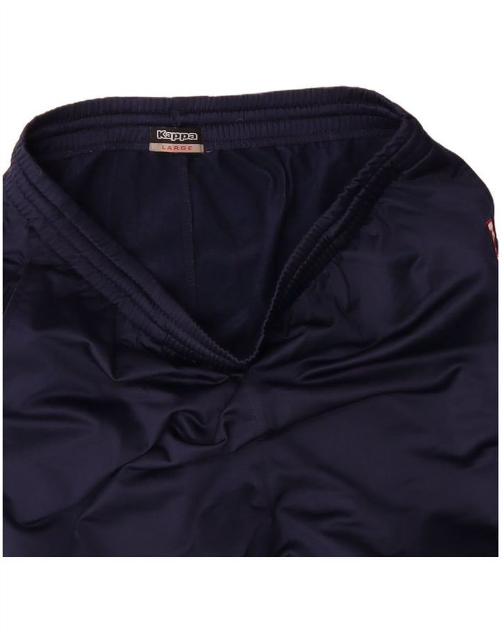Kappa Pantalon de Survêtement Graphique Homme Bleu Marine Large