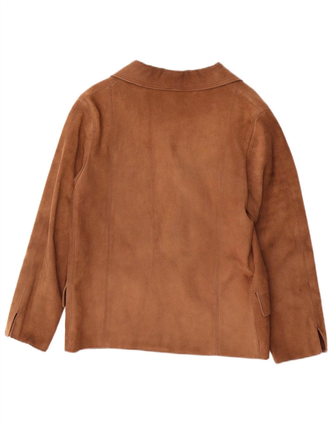Dallara Veste blazer en daim à 3 boutons pour femme UK 14 Marron moyen