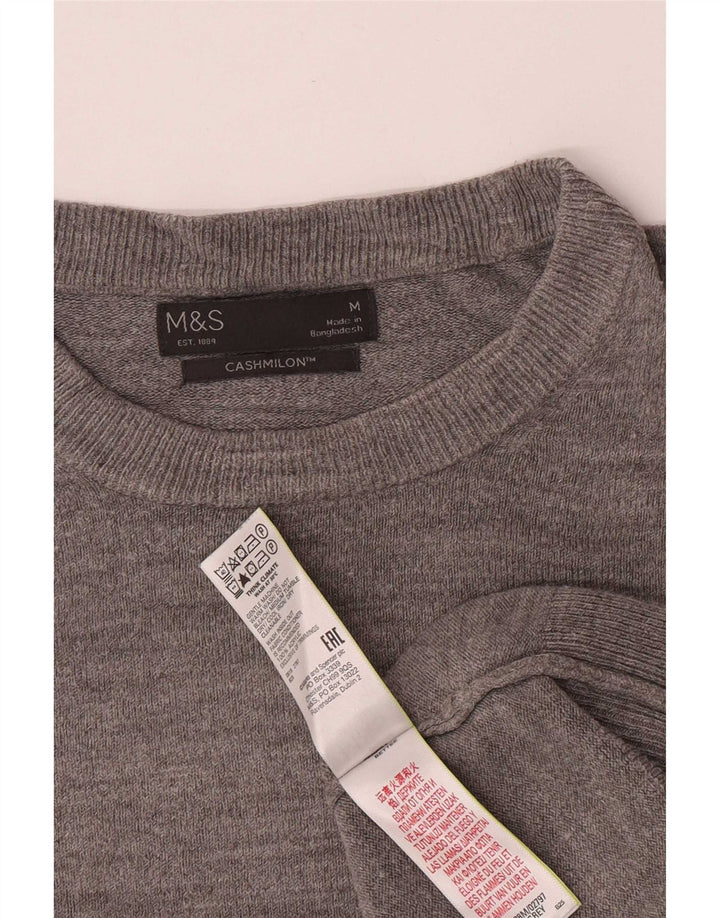 Marks & Spencer Pull Col Bateau Homme Gris Moyen Acrylique