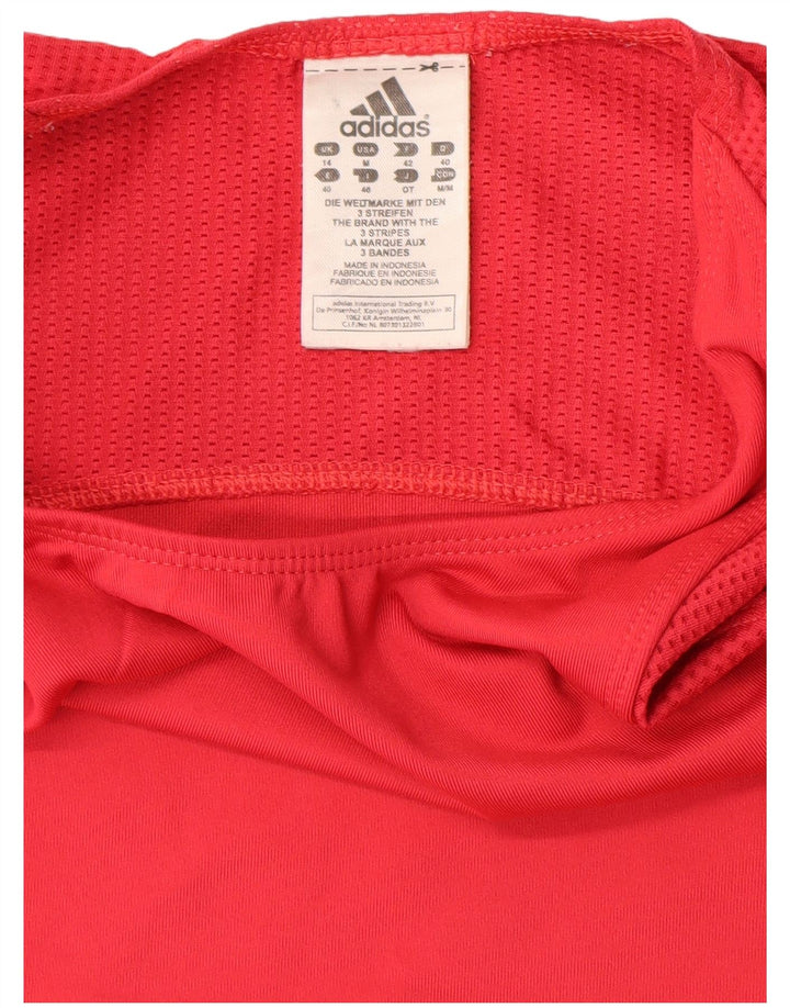 Adidas Femmes Climacool Crop Vest Top UK 14 Rouge Moyen Polyamide