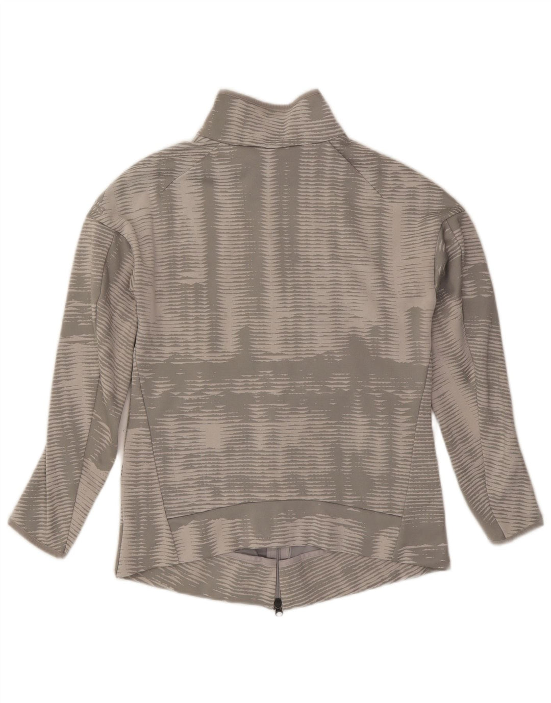 ADIDAS Veste de survêtement pour femme UK 12/14 Polyester rayé gris moyen