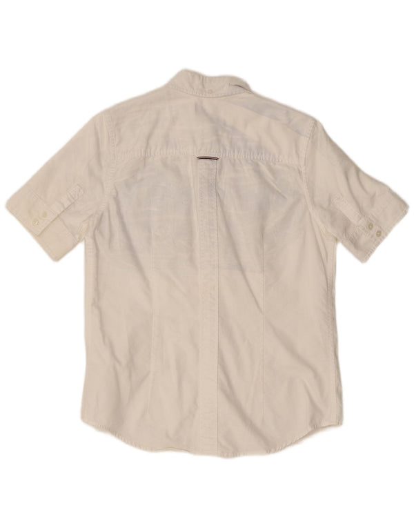 Fred Perry Chemise à manches courtes pour femme UK 8 Small Blanc Coton