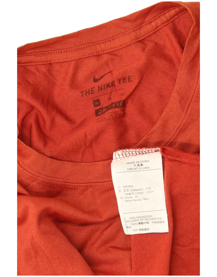 NIKE T-shirt Dri Fit pour homme XL Orange Polyester