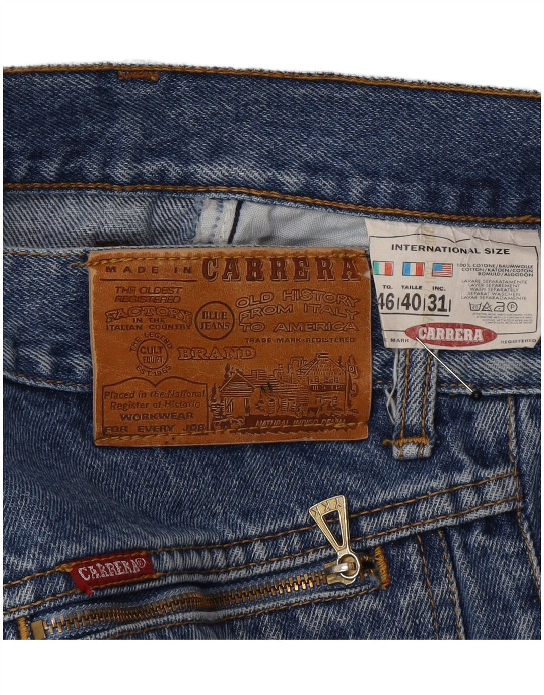 Carrera Jean Droit W31 L30 Bleu Coton Homme