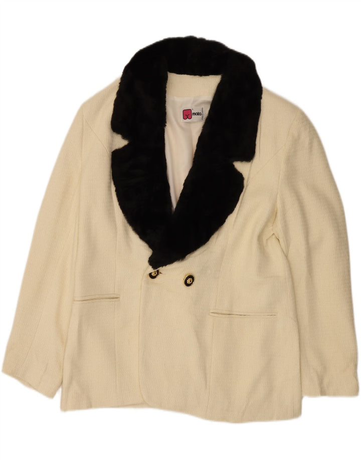 Veste Blazer Vintage Homme IT 48 Medium Off White Colourblock