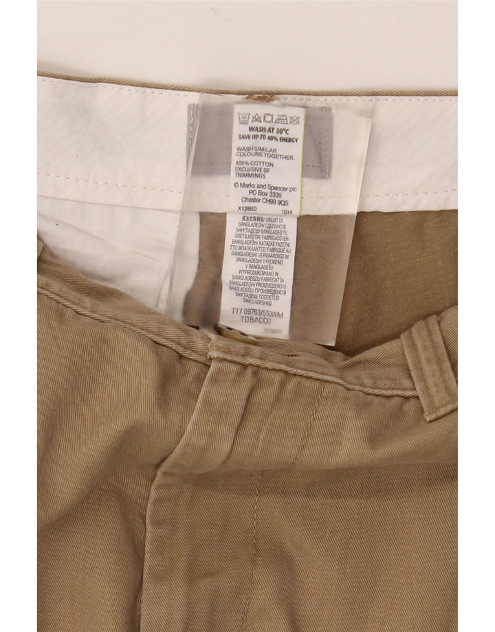 MARKS & SPENCER Short Chino Homme W32 Coton Marron Moyen