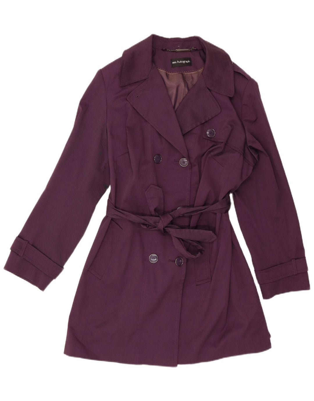 Marks & Spencer Trench-coat autographe pour femme UK 18 XL Violet Polyester