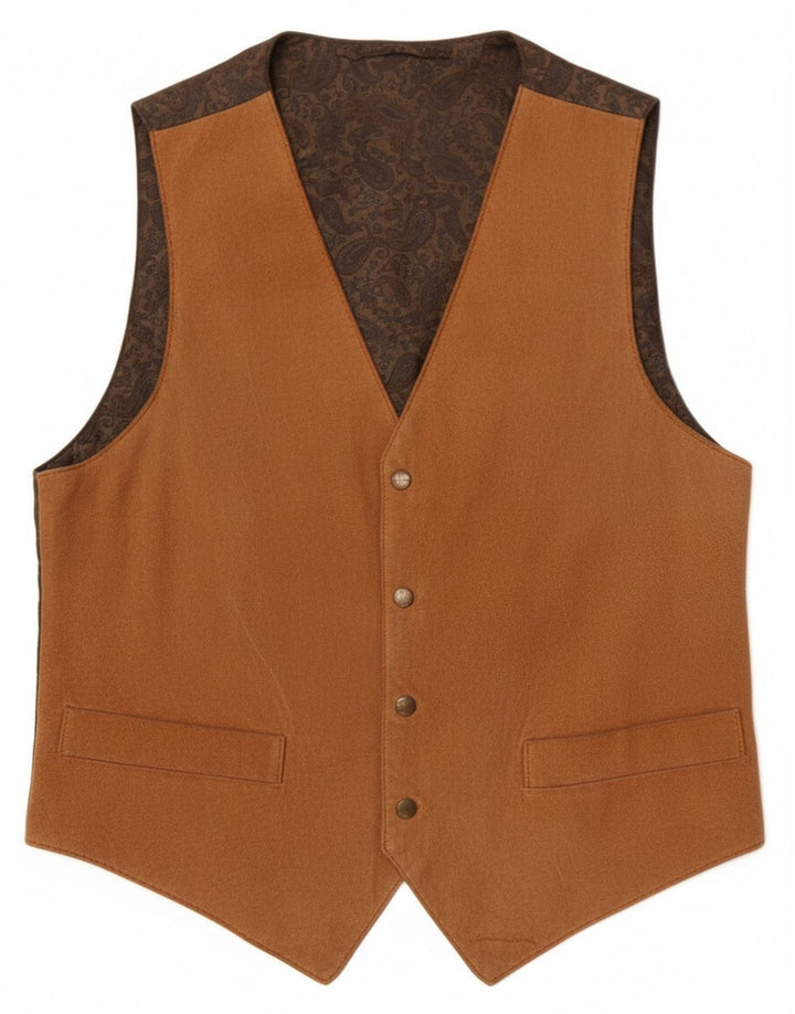 gilet en daim vintage pour homme petit cuir marron