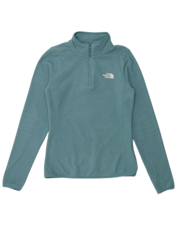 The North Face Pull polaire à col zippé pour femme UK 6 XS Turquoise Polyester