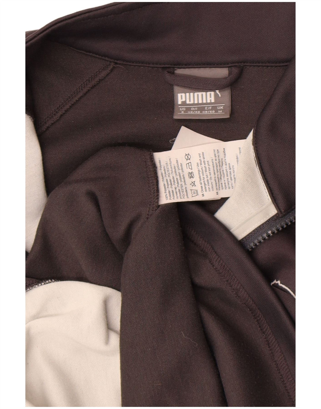 Puma Haut de Survêtement Pullover Homme Gris Colorblock Polyester