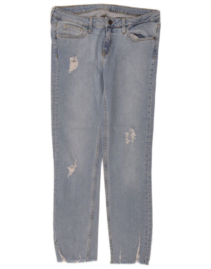 Zara Jean slim effet vieilli pour femme EU 38 Small W28 L26 Bleu