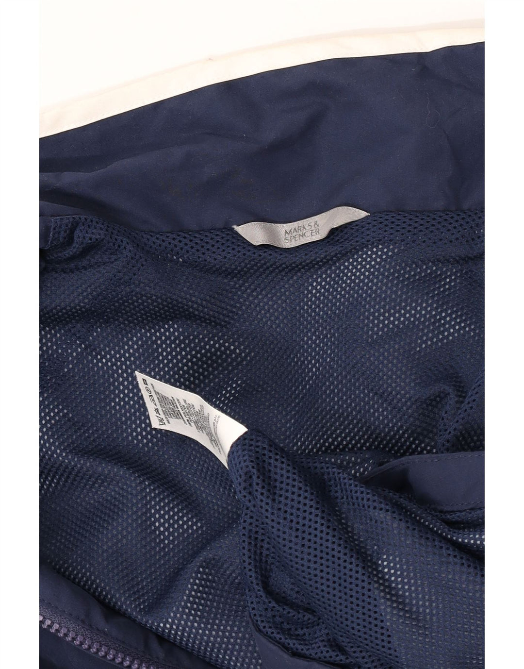 Marks & Spencer Veste de pluie pour homme UK 40 Large Bleu marine Polyester