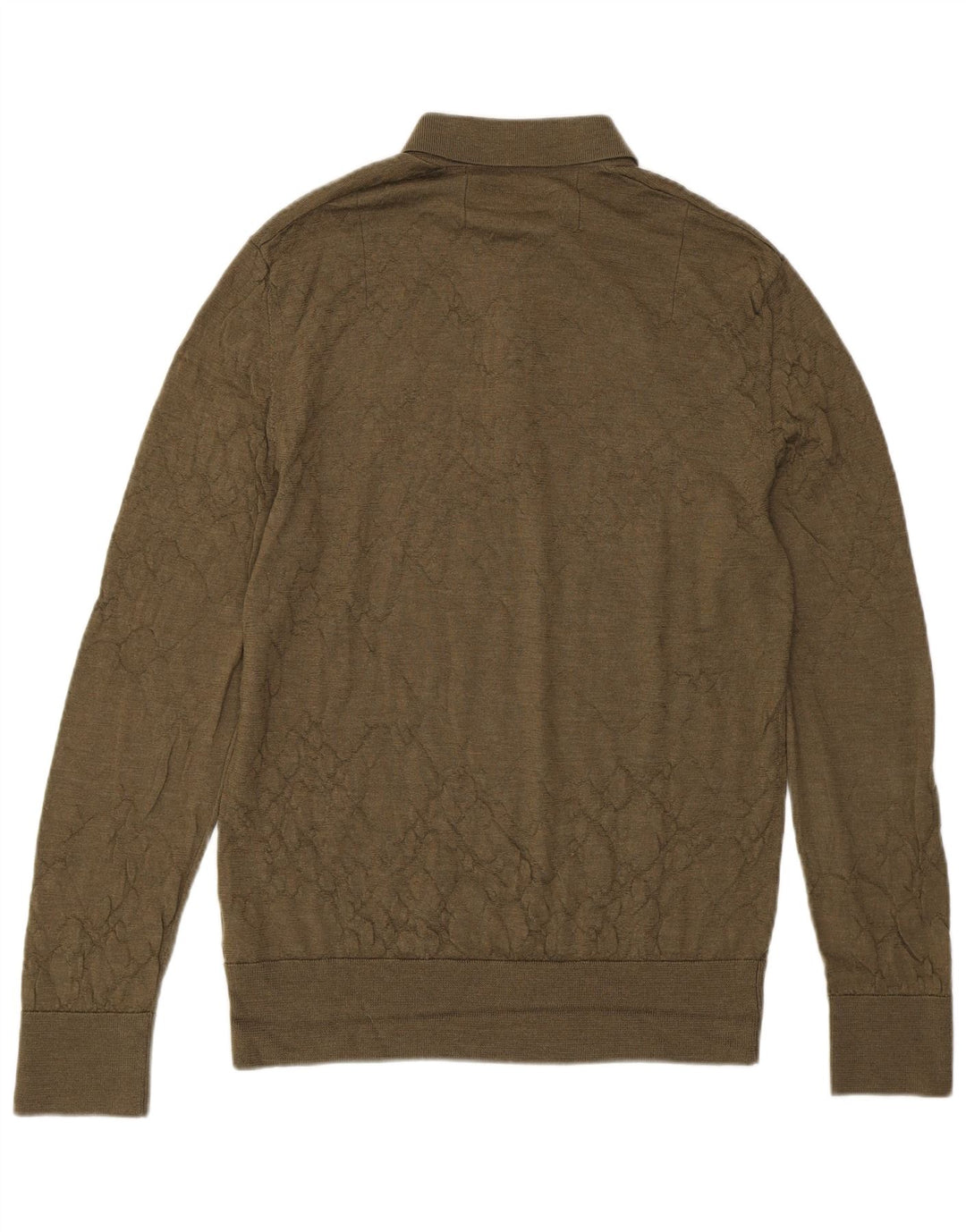 All Saints Pull Col Polo Homme XL Kaki