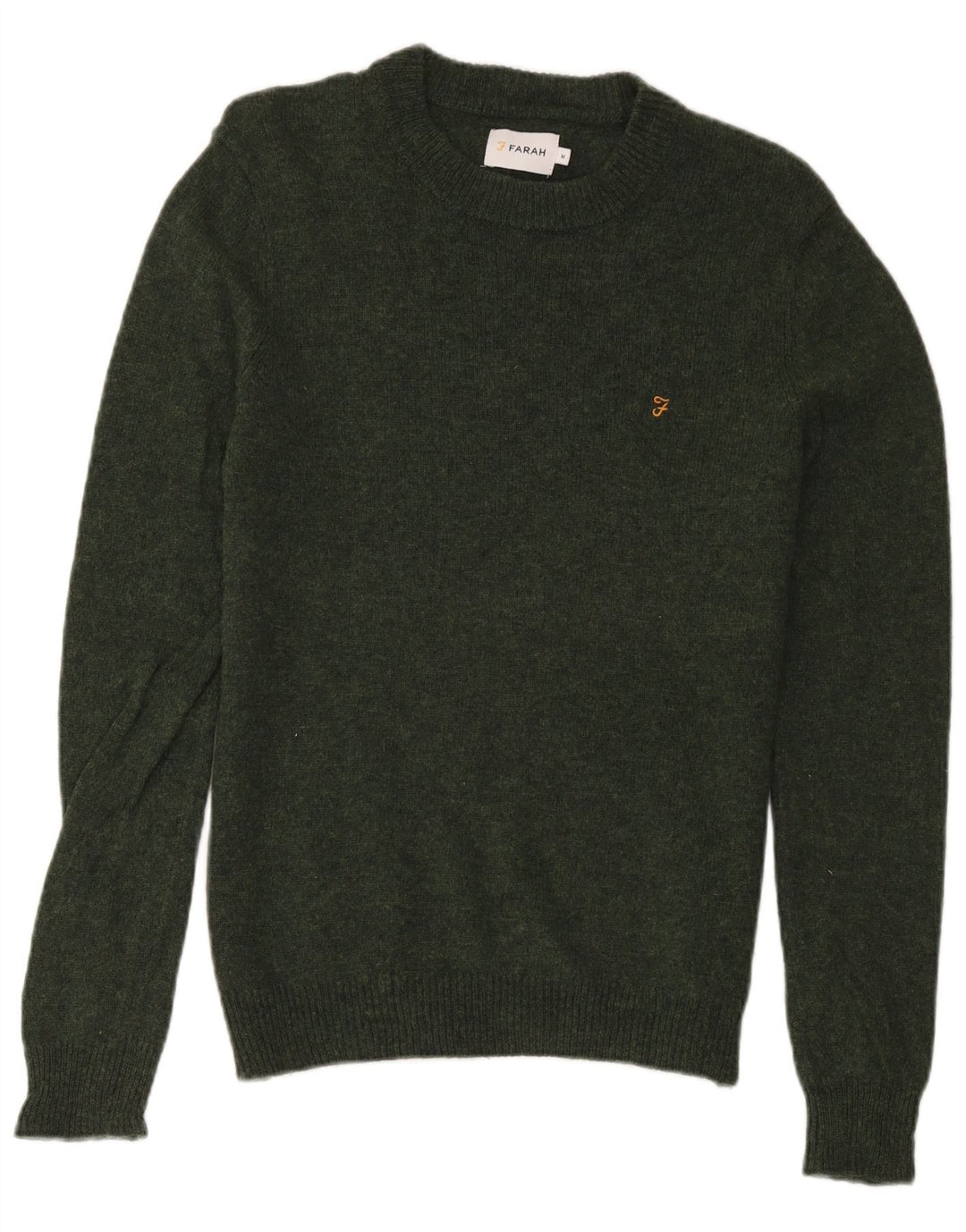 Farah Pull Col Rond Homme Vert Moyen Laine d'Agneau
