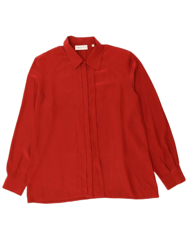 VINTAGE Chemisier Femme IT 48 XL Rouge
