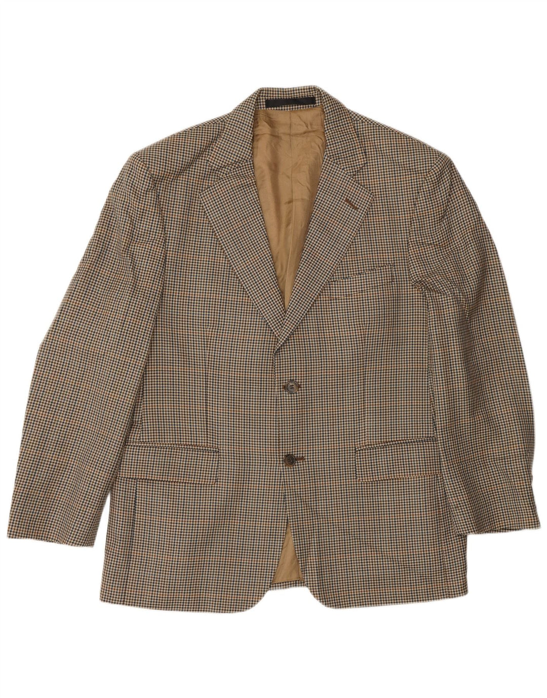 Marks & Spencer Veste blazer à 2 boutons pour homme UK 40 en laine à carreaux beige moyen