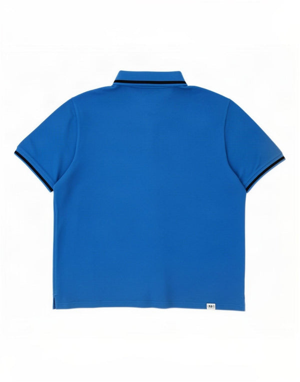 Ted Baker Mens Polo Shirt Size 6 2XL Blue Cotton