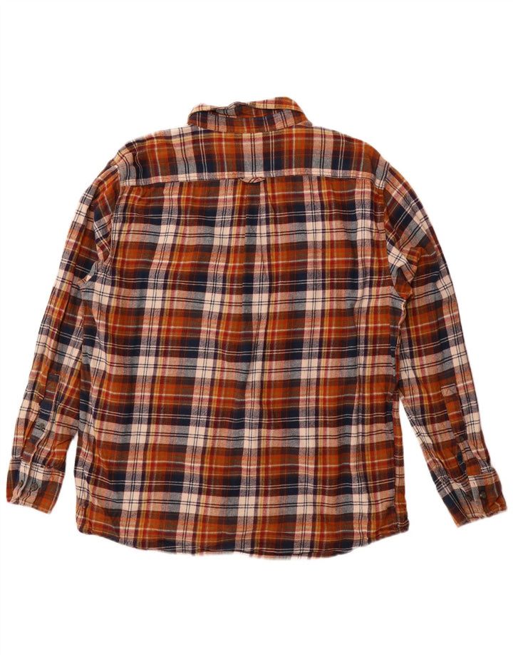 Eddie Bauer Chemise en flanelle pour homme XL en coton à carreaux marron