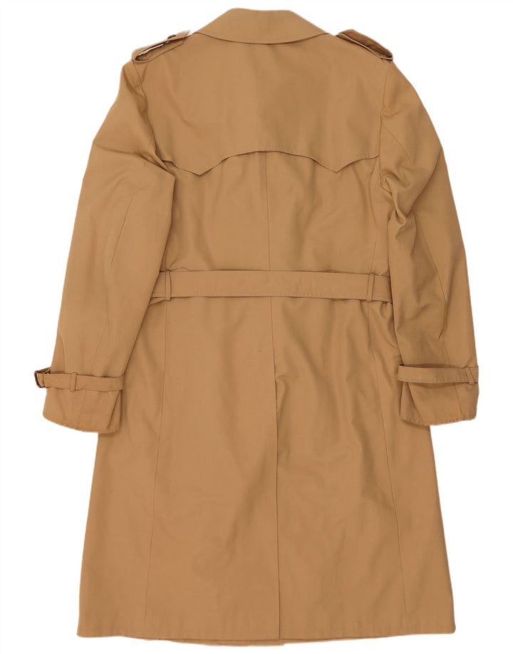 vintage Mens Double Breasted Trench Coat UK 38 Beige Moyen