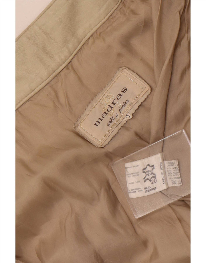 Pret-a-Porter Jupe en cuir pour femme IT 40 Small W26 Beige